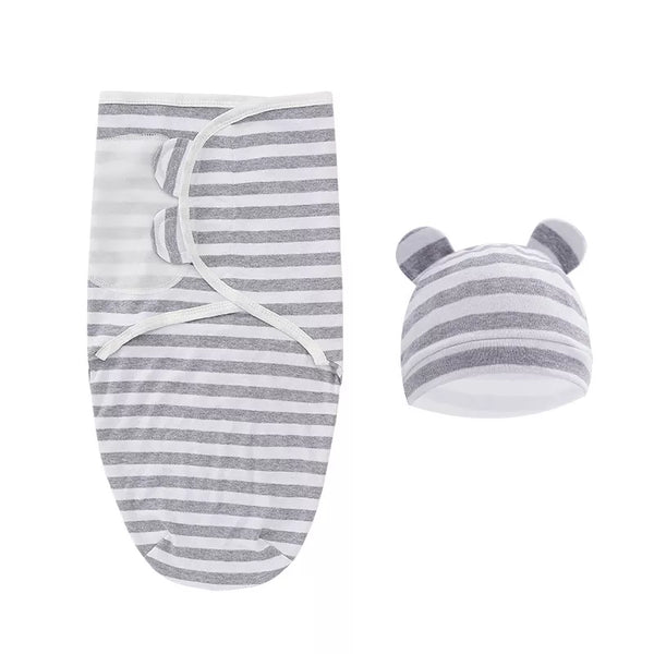 2pc Adjustable Muslin Baby Swaddle Sleeping Bag (Summer/Spring)
