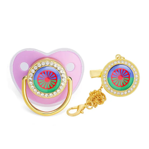 Luxury Dharma Baby Bling Pacifier & Clip