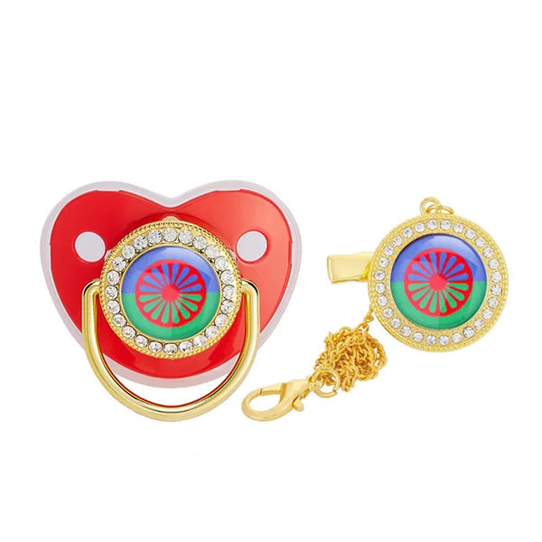 Luxury Dharma Baby Bling Pacifier & Clip