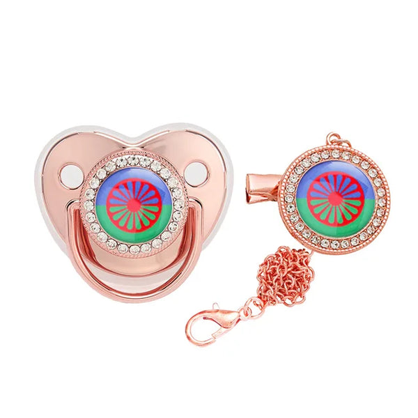 Luxury Dharma Baby Bling Pacifier & Clip