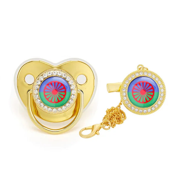 Luxury Dharma Baby Bling Pacifier & Clip