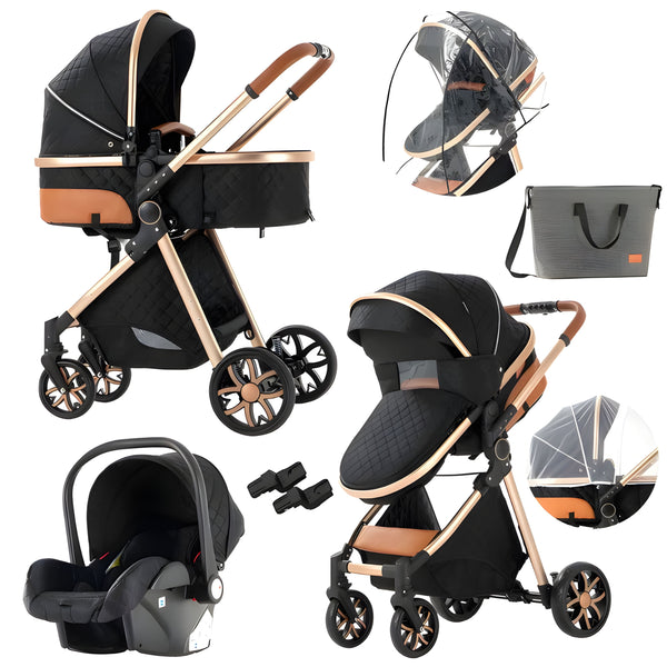 Luxury 3-in-1 Baby Stroller