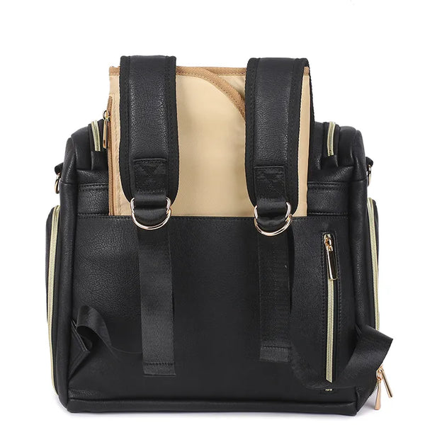 Luxury Leather Baby Diaper Bag