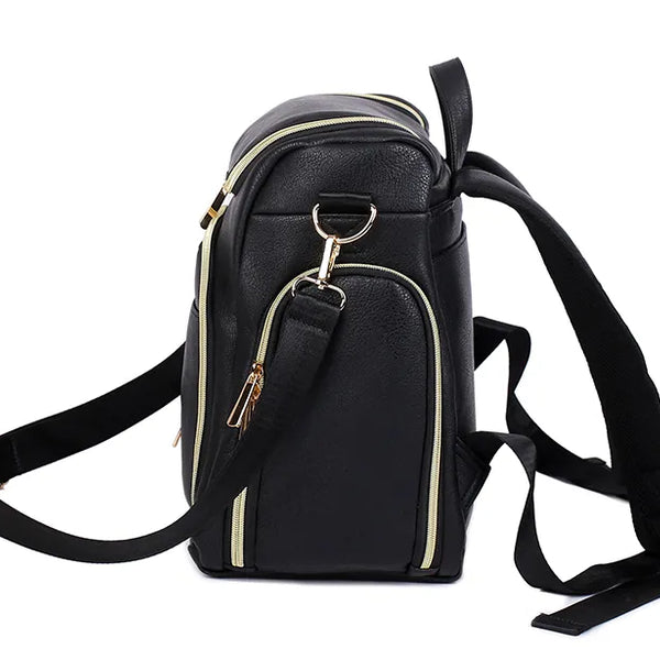 Luxury Leather Baby Diaper Bag