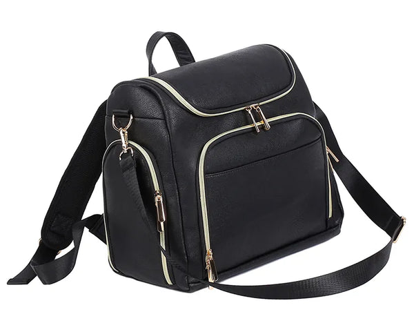 Luxury Leather Baby Diaper Bag