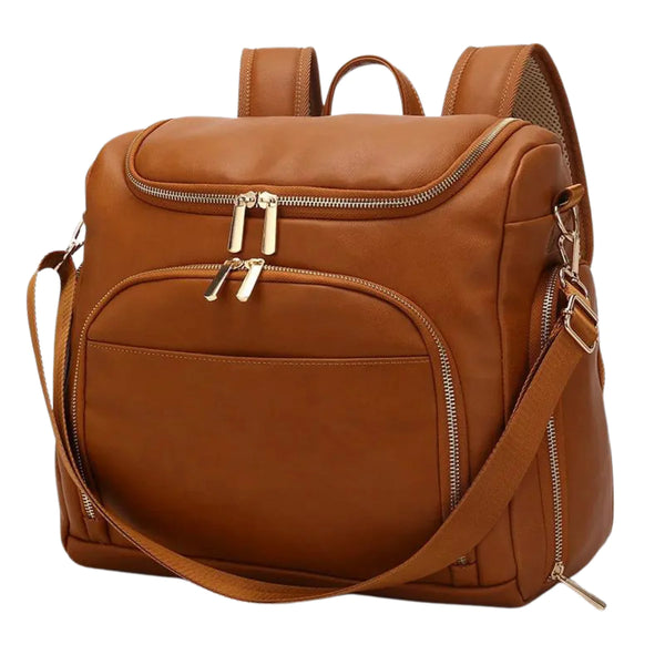 Luxury Leather Baby Diaper Bag