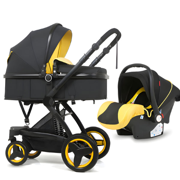 Premium Oxford Cotton 3-in-1 Baby Stroller