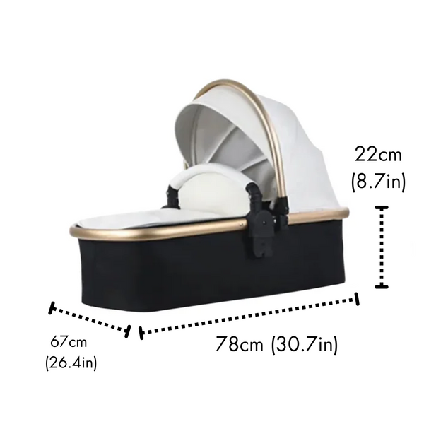 Luxury Leather 360° Rotating Range 2-in-1 Baby Stroller