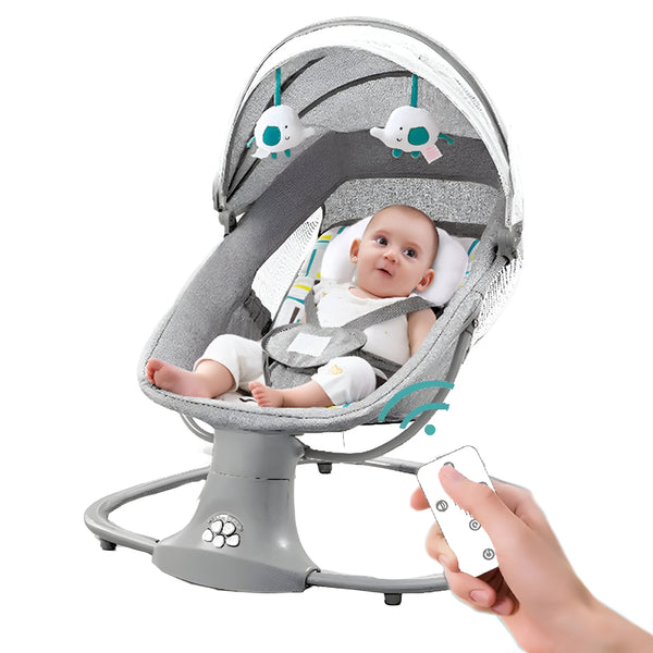 Premium 3-in-1 Automatic Baby Swing Chair in grey