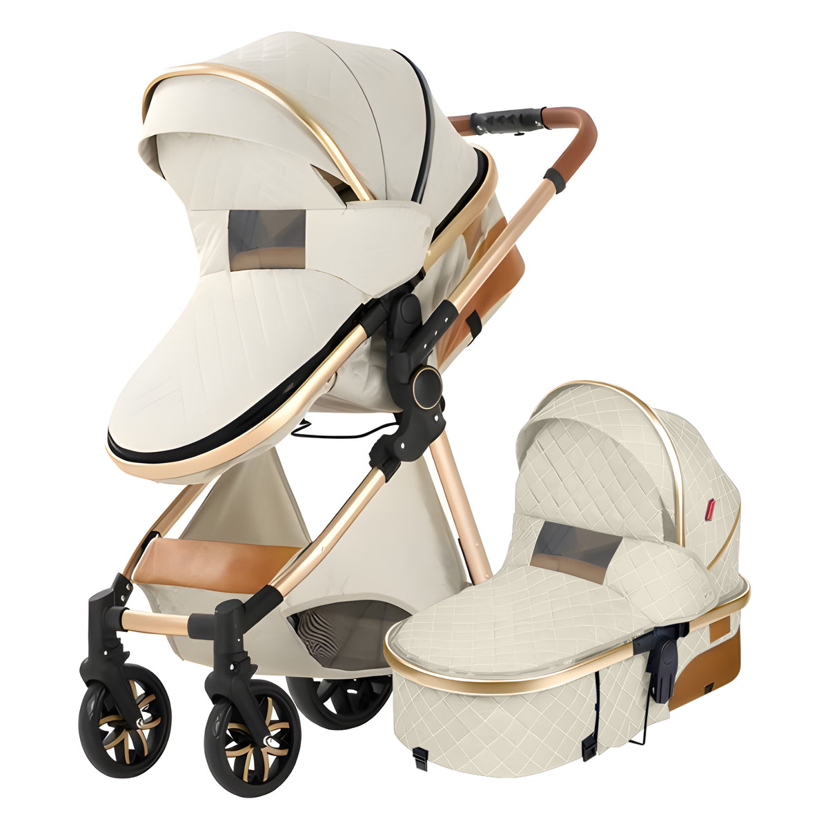 Newborn Baby Strollers High Quality Stroller Luxury 2-in-1 Baby