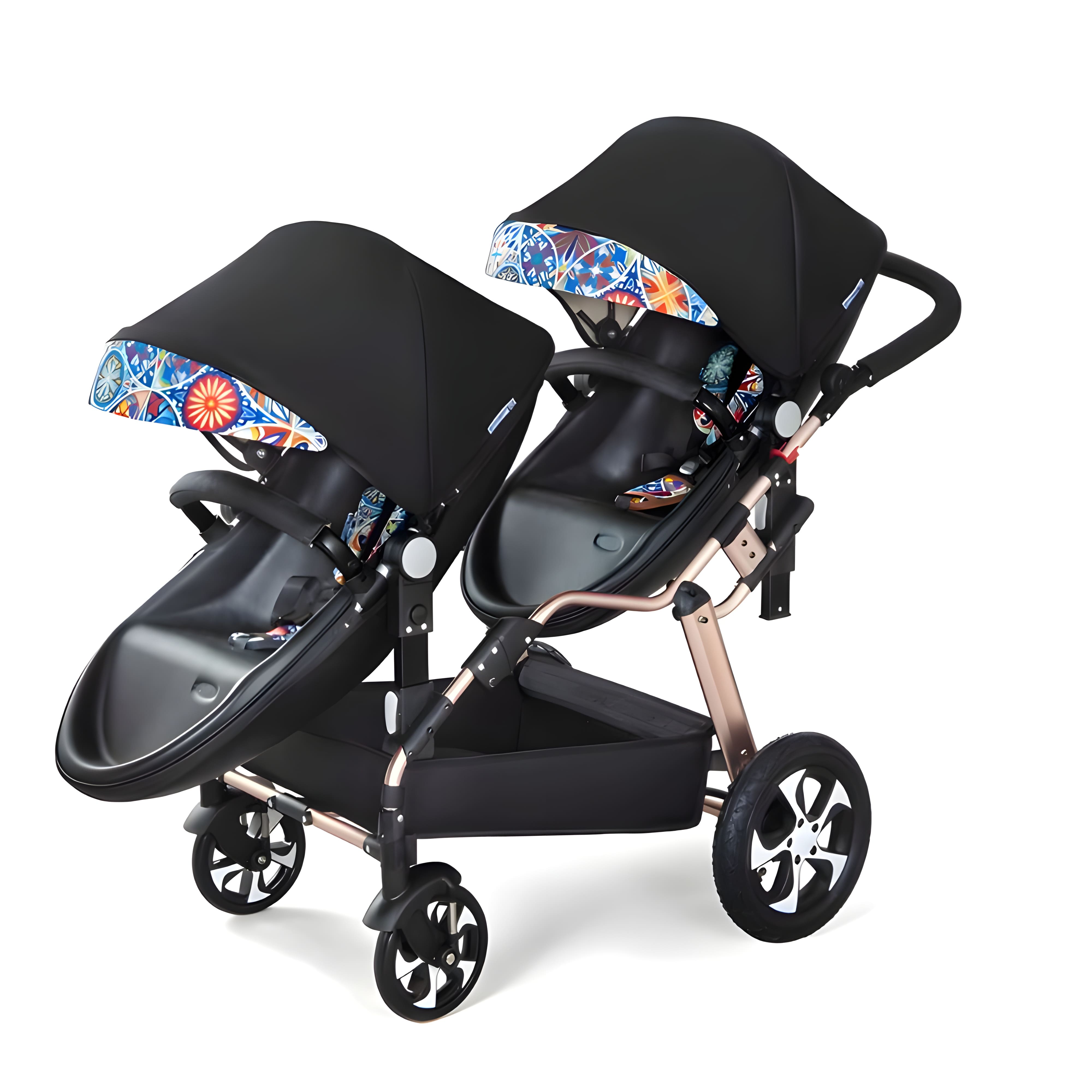 Double Stroller Infant Double Pram Travel Pushchair Stroller Strollers Prams