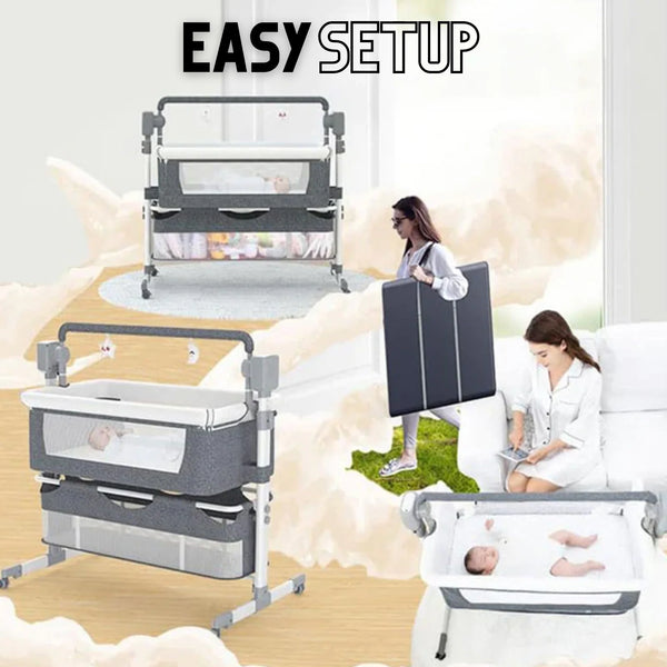 Auto-Swing 3-in-1 Premium Baby Bedside Sleeper