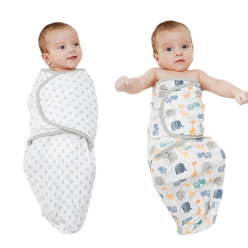 2pc Adjustable Muslin Baby Swaddle Sleeping Bag (Summer/Spring)