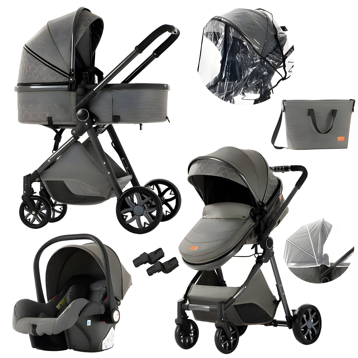 Luxury 3-in-1 Baby Stroller