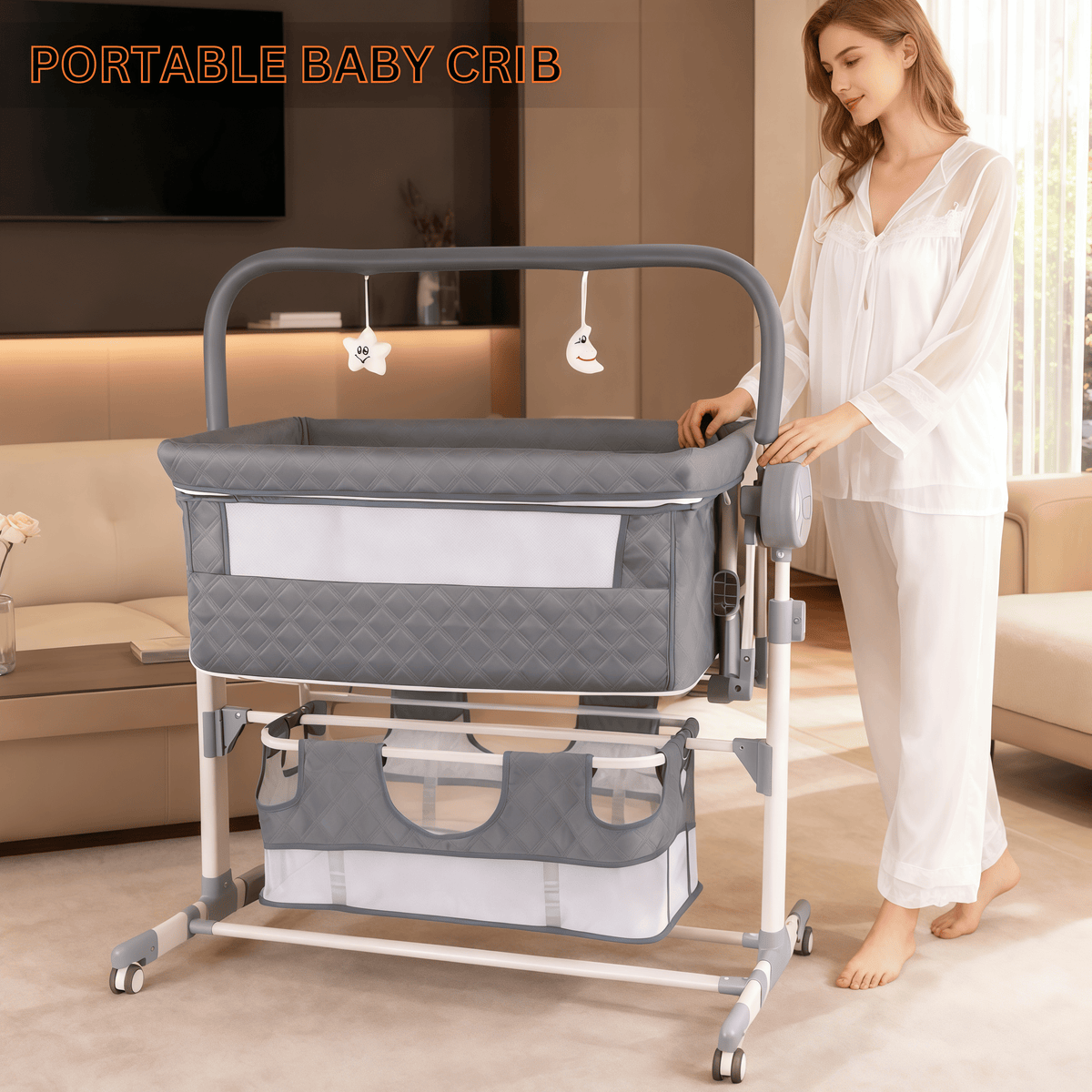 Auto-Swing 3-in-1 Premium Baby Bedside Sleeper (Special Edition)