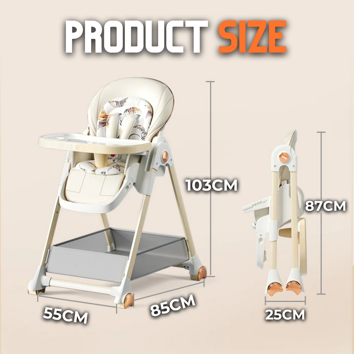 Premium Portable Baby High Chair