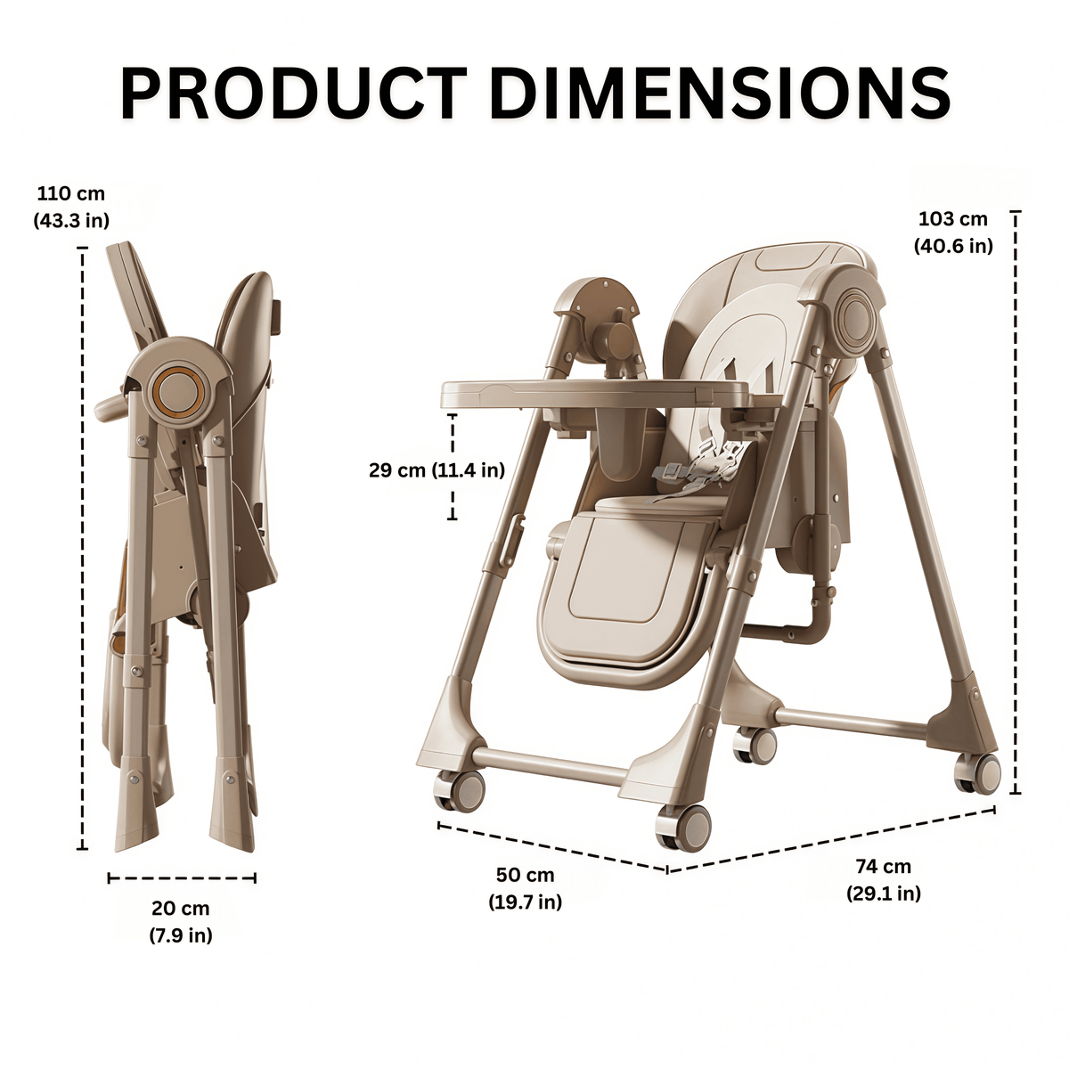 Electric 2-in-1 Baby High Chair & Rocking Chair