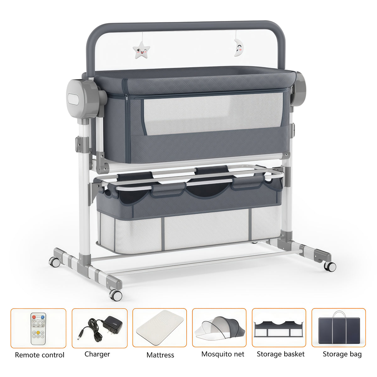 Auto-Swing 3-in-1 Premium Baby Bedside Sleeper (Special Edition)