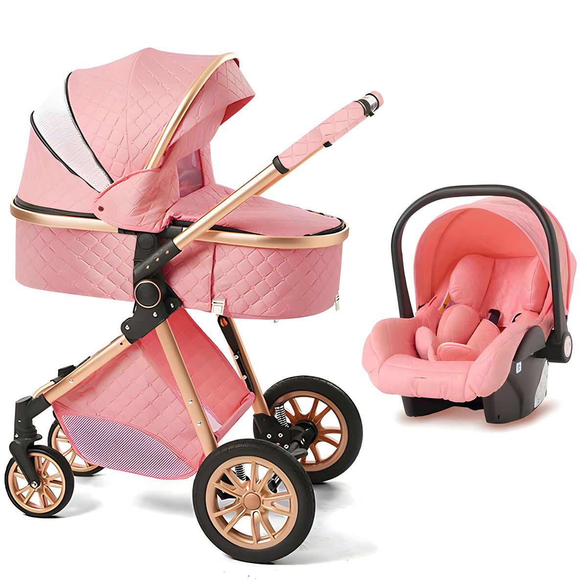 Travel System Baby Girl Car Seat Stroller Combo Car Seat Pushchair