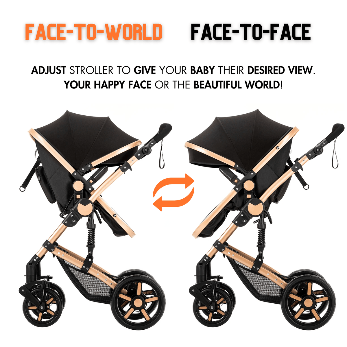 Premium 3-in-1 Baby Stroller