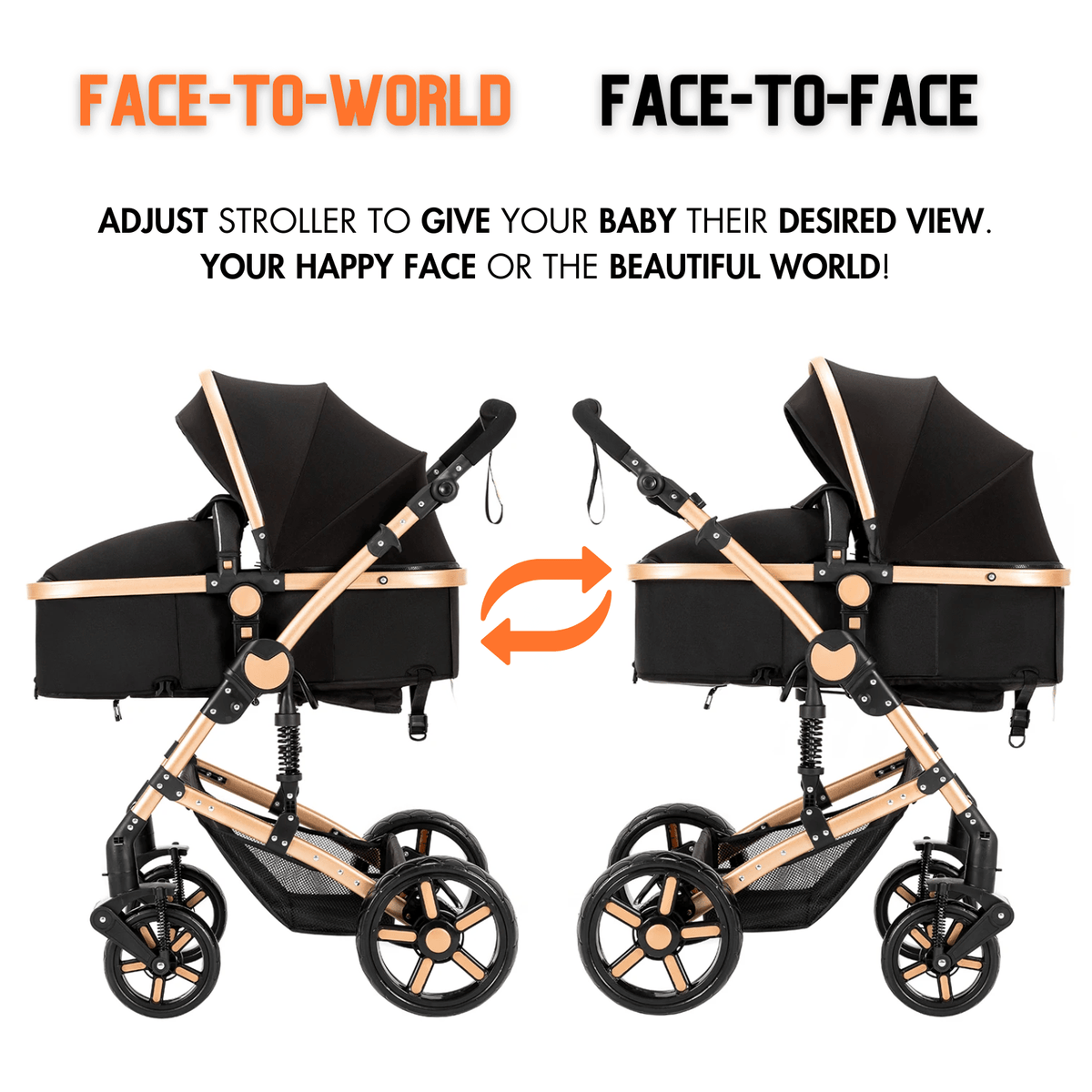 Premium 3-in-1 Baby Stroller